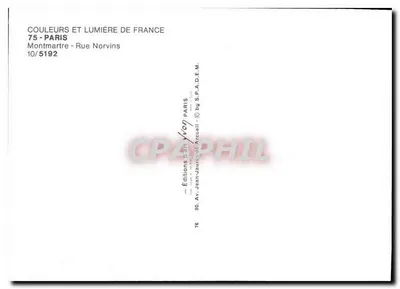 Montmartre — rue Norvins — Ediciones Jean-Jaurès & Arcuelli, n°10/5192 — Reverso
