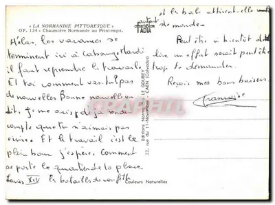 Normandzka chałupa wiosną — Wydawca: Editions Normandes LE GOUBEY - CAEN — Rewers