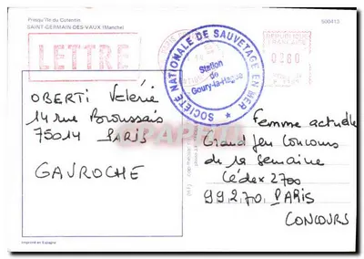 Rodovia costeira — Presqu'île do Cotentin — Impresso na Espanha — Verso