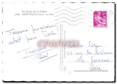 Saint-Tropez — Port — Wydawnictwo Francuskie, Kolekcja Rôle — Rewers