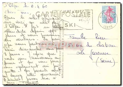 Weg naar de Alpe d'Huez / St. Ferréol en het Signal de l'Homme (2179m) — Foto Edities van Kunst Bourg-en-Modène, n°351 — Achterkant