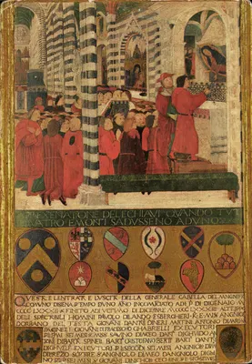Siena - Cerimônia da chave do Duomo — 1483 — Archivio di Stato, Fotocolor Grassi
