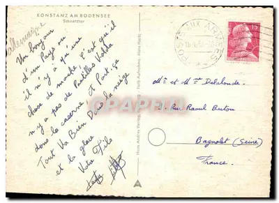 Konstanz am Bodensee — Schnetztor — Hans Andres Verlag, Hamburgo — Verso