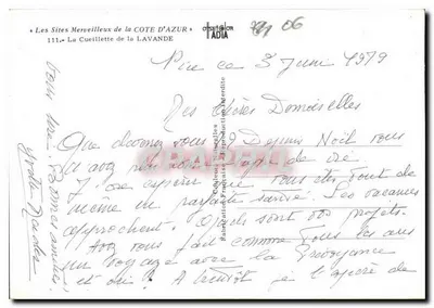 La raccolta di lavanda — I meravigliosi siti della Costa Azzurra — editore ADIA, n° 111 — Verso