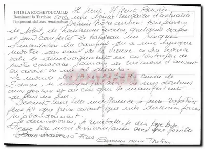 La Rochefoucauld — Zamek renesansowy dominujący nad Tardoire — Wydawnictwo Europ — Rewers