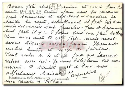Port La Rochelle — widok portu z łodziami — wydawca IRIS, numer seryjny nie widoczny — Rewers
