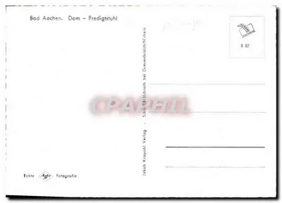 Dom de Aachen — Predigtstuhl — Jakob Krapohl Verlag — Verso