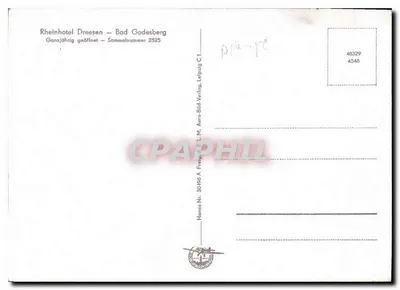 Rheinhôtel Dreesen - Bad Godesberg — widok na Siebengebirge — wydawnictwo L.M. Aero-Bild-Verlag, Leipzig — Rewers