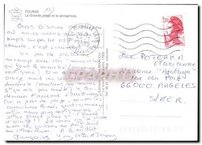 Fouras — Wielka plaża i semafor — Wydawnictwo Michel MARCOU, n° 4622 749 — Rewers