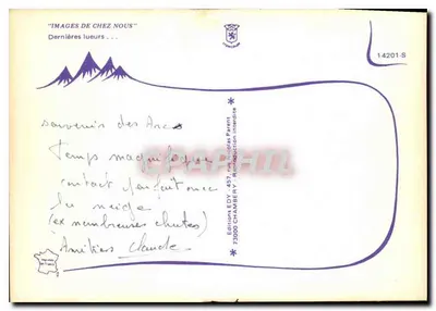 Mont Blanc — wschód słońca — René Gérard — Rewers