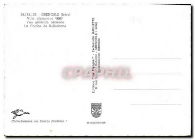 Grenoble (Isère) — Ciudad olímpica — Vista general aérea — Ediciones Hachette — Reverso