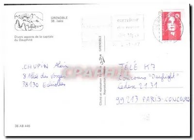 Grenoble — Diversos aspectos de la capital del Dauphiné — Editor Grenoble — Reverso