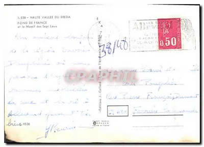 Alta Valey do Breda — Fundo da França e o Maciço das Sete Laux — Éditions J. Cellard — Verso