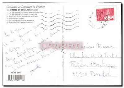 AUBE E SEUS LAGOS — Couleurs et Lumière de France, n°10 — Verso