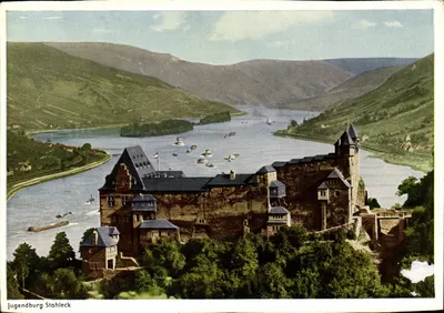 Jugendburg Stahleck — Castelo sobre o rio Reno — Sühwold-Verlag, Colônia