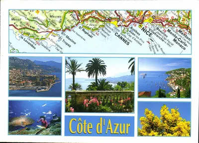 Costa Azul — Carta turística con mapa Michelin y fotos — Ediciones S.M.C. n° 919