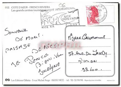 Côte d'Azur y sus grandes centros turísticos — Les Editions Gilletta, n°012 — Reverso