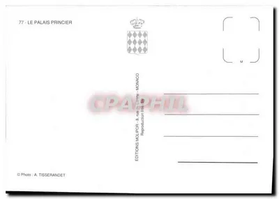 Pałac Książęcy — Monako — Wydawnictwo Molipor — Rewers