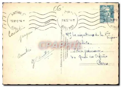 Principado de Mônaco - O Rocher — Éditions RENE, n°480 — Verso