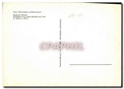 Muza z maską — III wiek n.e. — Paulinus-Verlag Trier, nr 1003 — Rewers