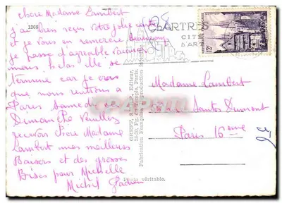 Chartres — Souvenir de Chartres — Greff — Rewers