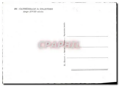 Katedra w Chartres — Anioł (XVIII wiek) — Ét. Houvet — Rewers