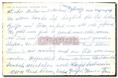 Lahr no Schwarzwald — Igreja de Burghelmer — Verso
