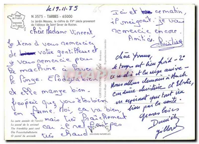 Ogród klasztoru świętego Severa w Rustan — klasztor z XV wieku — wydawca Elcée — Rewers