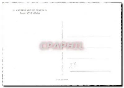 Anioł — Katedra w Chartres — Wydawca HOUWET, n°24 — Rewers