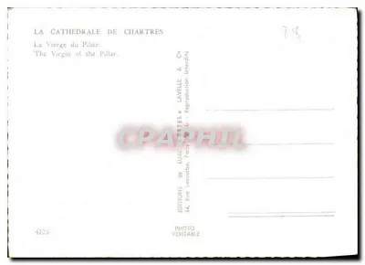 Dziwna Panna z Pilieru — Katedra Chartres — Wydawnictwo Luksusowe Lavelle & Cie — Rewers