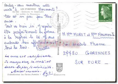 Los Pirineos — Valle del Rioumajou — Ediciones modernas « Théodic » — Reverso