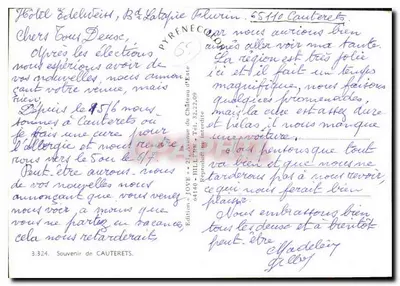 Cauterets — Pt d'Espagne — Jove — Rewers