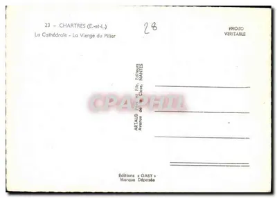 Chartres (E.-et-L.) - Katedra - Matka Boża z Pilieru — Wydawnictwo Gaby — Rewers