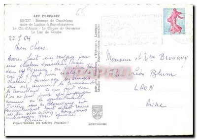 Pyrénées — Turystyczne — Wydawnictwo Modène & Trééjac — Rewers
