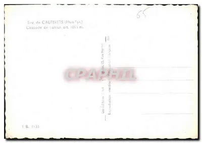 Wodospad Lutour — Okolice Cauterets (Htes-Pyrénées) — Les Éditions Art, 15 Rue Marial, Toulouse — Rewers