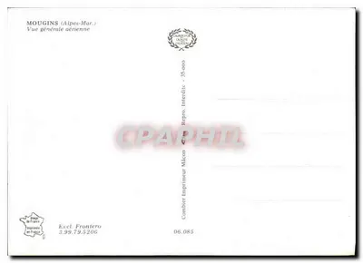Mougins (Alpy Mityczne) — Ogólny widok z lotu ptaka — Wydawca Combier, nr 06.085 — Rewers