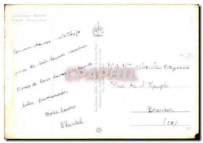 Menton — Ogród kinowy — Wydawnictwo MAR — Rewers