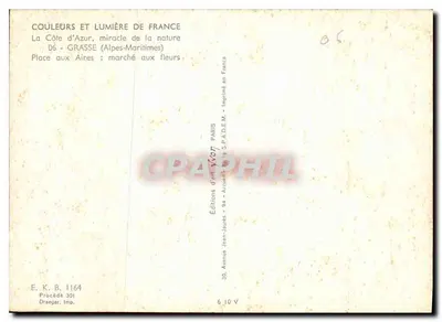 Praça dos Aires — Grasse — Edições Jean-Jaurès — Verso