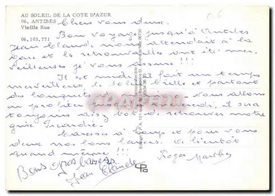 Antibes — Vieille Rue — Édition Y.P.A. 101, quai de la République, 06.771 — Rewers