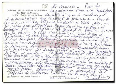 Cannes — Der Hafen Canto und die Gärten — IRIS — Rückseite