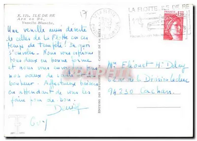 Smaakstraatje in Ars en Ré — Île de Ré — Uitgave van de Zevenfontaine — Achterkant