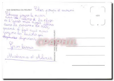 Le Rouret — ogólne widok — Brasserie Tabac Presse du Rouret, nr 1072 — Rewers