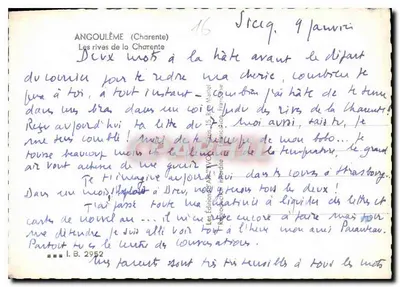 As margens do rio Charente — Angoulême (Charente) — Éditions Léon Marrel — Verso