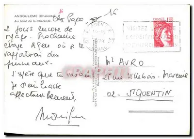 Angoulême (Charente) — Na brzegu rzeki Charente — Wydawnictwo A. Cigogne — Rewers