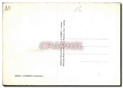 Regio Cognac — Illustratieve ansichtkaart — Edities Charentaise d'Arte, A. Gilbert — Achterkant
