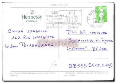 Paisagem de Grande Champagne — primeiro cru do vinho de Cognac — Hennessy Cognac — Verso