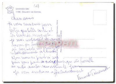 Cannes — widok panoramiczny, sosnowiec i port — Wydawnictwo Art Alter, Nice — Rewers