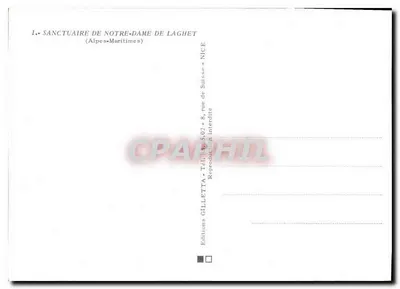 Sanctuaire de Notre-Dame de Laghet — Alpes-Maritimes — Éditions Gilletta, Nice — Rewers
