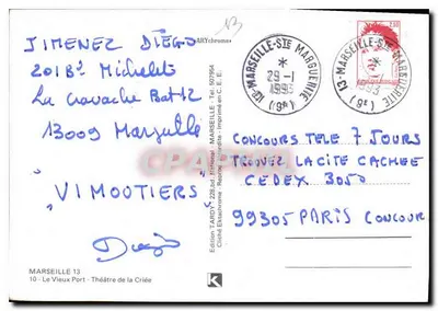 Marseille - Teatro da Criée — Edição Tardy — Verso
