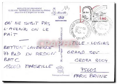 Złoto i srebro na przystani — Marsylia — Spółka F. C. Mireille — Rewers